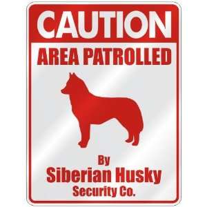   BY SIBERIAN HUSKY SECURITY CO.  PARKING SIGN DOG