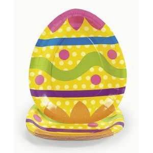  Easter Egg Shaped Dessert Plates (8pc) Toys & Games