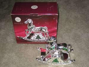 WALLACE Holiday Musical Rocking Horse NEW Silver Plated  