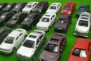 100pcs Mixed HO Scale 1100 Model Car Layout Scene  
