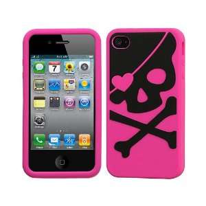  Love Pirate Skull Hot Pink (Embossed) Silicon Soft Gel 