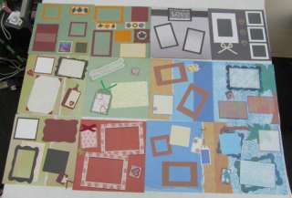 Scrapbook Paper Sets   7 Different Themed Layouts  