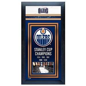   Oilers Stanley Cup Champions Framed Wall Art: Sports & Outdoors
