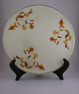 Two Vintage Hall Jewel Tea Autumn Leaf Plates   Gold Edge  