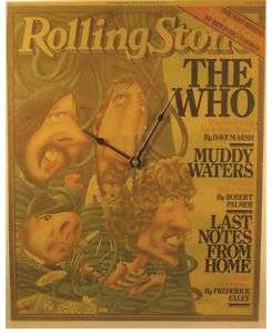 The Who Pete Townshend Rolling Stone Cover Clock 1978  