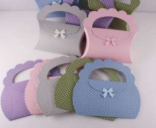 5pcs High Quality Paper Gift Boxes, Pillow Handle, Multi color printed 