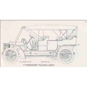 Reprint J. M. Quinby & Co.; 7 passenger Touring car body 1909  