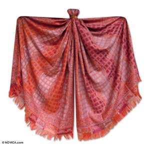 Wool throw, Indian Ruby 