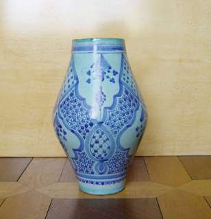 Persian Delft Vase Floral + Ornamental 18th/19th C.  