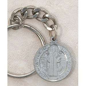  Pewter St. Benedict Medal Keychain Patron Saint of Natural 