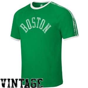  adidas Boston Celtics Kelly Green Distressed Arch Ringer T 