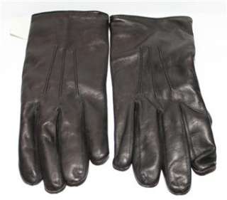 Ralph Lauren Purple Label Black Cashmere Leather Gloves  