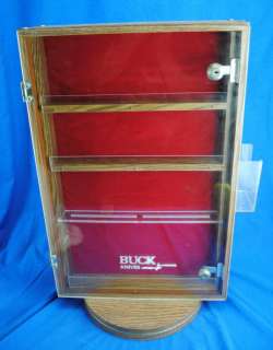   Buck Knifes Store Display Case Stand Collector 2 Sided Locking  