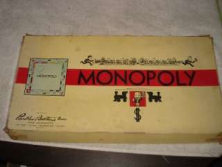 VINTAGE 1954 YELLOW BOX MONOPOLY BOARD GAME  