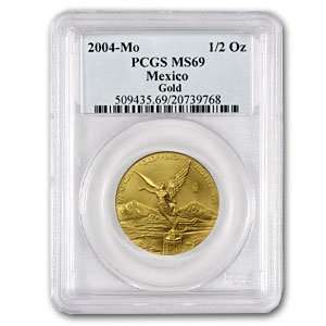  2004 1/2 oz Gold Mexican Libertad MS 69 PCGS: Toys & Games