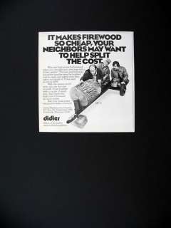 Didier Log Splitter 1978 print Ad  