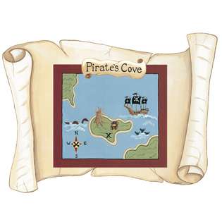 Instant Murals IMD 285 Pirate Map Scroll, Small 