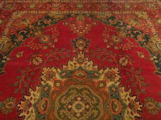 13 Handmade Antique Persian Afshan Tabriz Serapi Wool Rug 