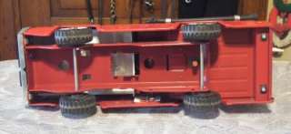 Vintage TONKA Fire Truck METAL Pressed Steel RED Pumper TRUCK 1960s 