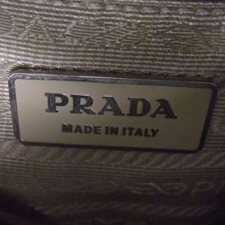 PRADA Leather Logo Shoulder Bag Handbag Purse Blue  
