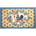 123 Creations C233.2x3 foot Country Rooster Petit Point Hooked Rug 