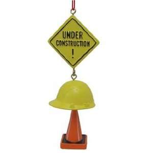   : Personalized Under Construction Christmas Ornament: Home & Kitchen