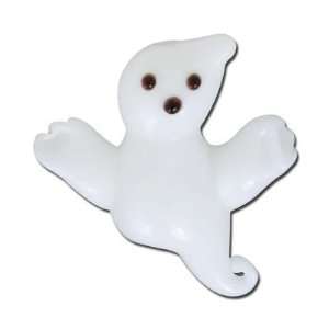    23mm White Ghost Glass Lampwork Beads: Arts, Crafts & Sewing