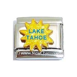    Lake Tahoe Sparkly Italian Charm Bracelet Jewelry Link Jewelry