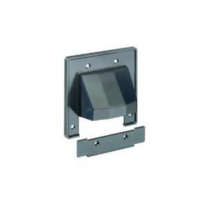   CER2BL 1 Cable Wall Plate with Removable Lower Plate, 2 Gang, Black