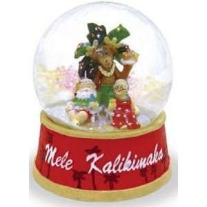  Hawaiian Christmas Figurine Holiday Hour Globe