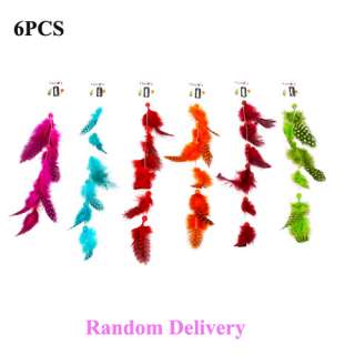 PCS Multi Color Feather Style Clip on Hair Extensions Party 