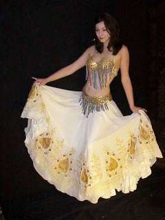 We3 Belly Dance Tribal Turkish Renaissance Faire Pirate Gypsy Skirt 