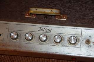 Vintage 1964 Gibson GA 19 RVT Falcon Brown Textured Tolex Guitar Tube 