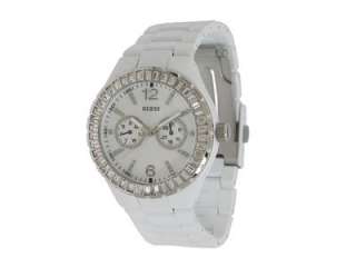 BRAND NEW GUESS SWAROVSKI CRYSTAL WHITE CHILL WATCH G13552L NEW IN BOX 