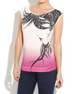 Pink (Pink) Miss Sixty Sleeveless Face T Shirt  245018870  New Look