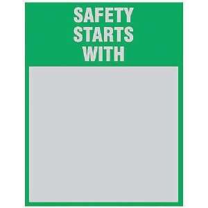 BRADY 45225 Info Sign,Safety Starts with Mirror  