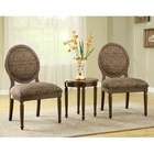 Powell 3 pc Leo Round Back Accent Chairs with Leopard Print Fabric 