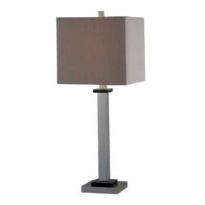   Kenroy Home Turret 1 Light Table Lamp   KH 21054BS: Home Improvement