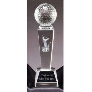  Golf Sports Crystal Award 2.25x8.75