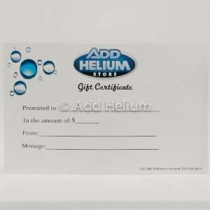  Add Helium Gift Certificate: Office Products