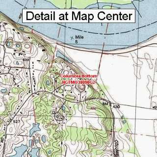   Map   Columbia Bottom, Missouri (Folded/Waterproof)