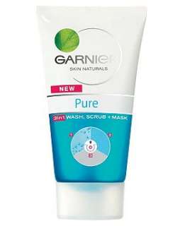 Garnier Pure 3 in 1 Wash Scrub and Mask 150ml   Boots