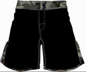 Blank MMA Shorts with stretch panel  