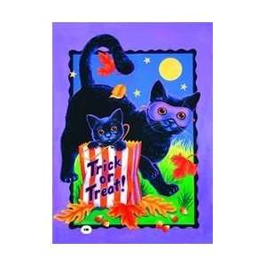  9942FL Trick Or Treat Halloween Bag Black Cat Moon Large 