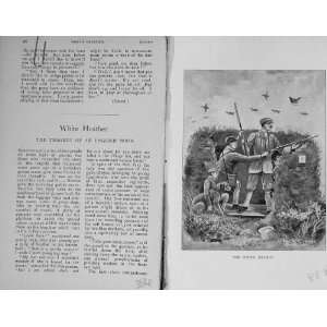   : 1899 Antique Print Hunting Shooting Men Dogs Birds: Home & Kitchen