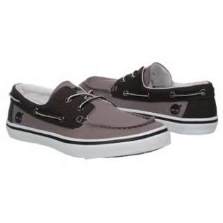 Mens Timberland 2Eye Canvas Boat Shoe Grey/Black Shoes 