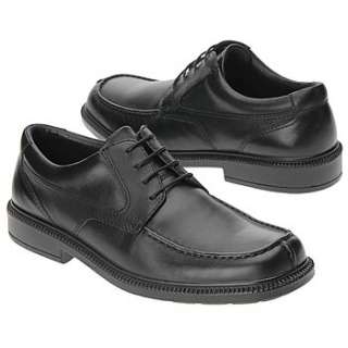 Mens Hush Puppies Network Black Leather Shoes 