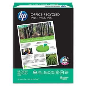  HP Office Recycled Paper, White, 8 1/2 x 11, Ten 500 Sheet 