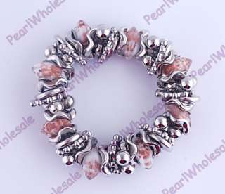 Wholesale 6strands Mix Lampwork Glass bracelet P&P FREE  