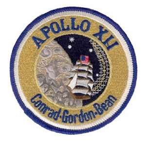 Apollo XII 12 Conrad, Gordon, Bean Logo 3.5 Round Embroidered Patch 